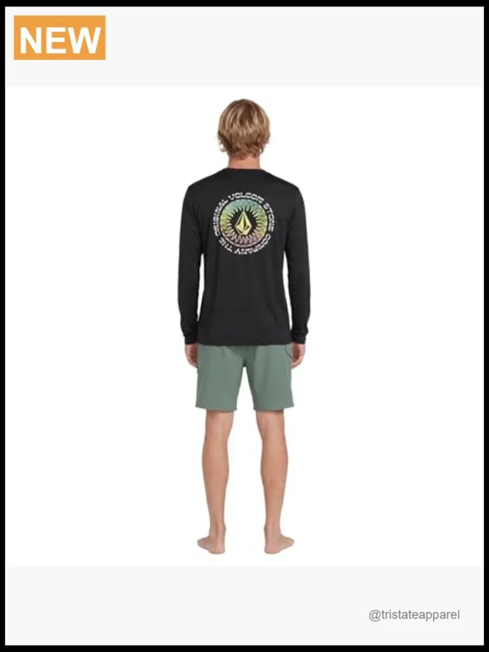 Men's Long Sleeve Rashguard UPF 50+ Sun Protection Quick-Dry Swim Shirt